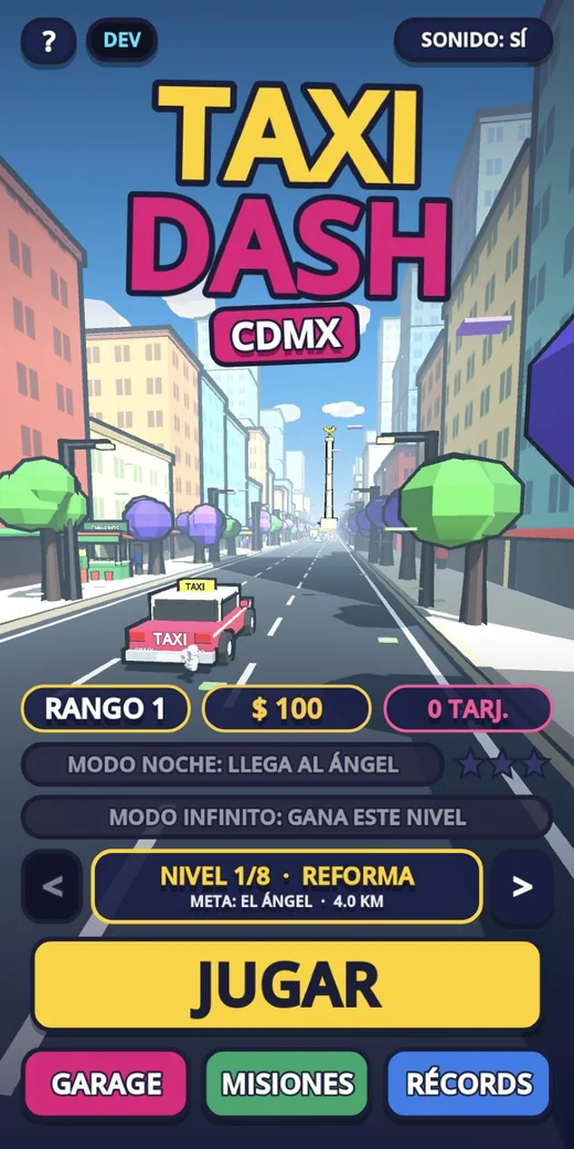 Pantalla de Taxi Dash CDMX